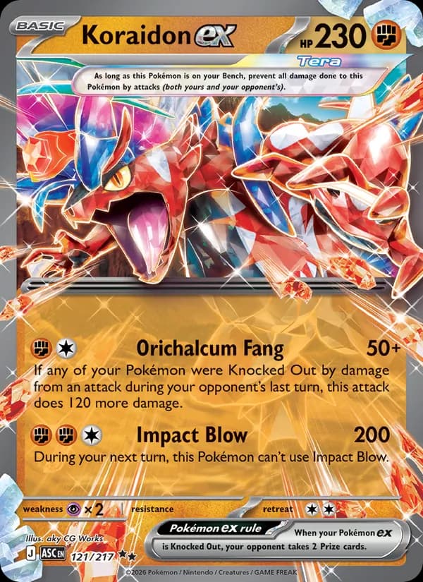 Koraidon ex - Ascended Heroes 121
