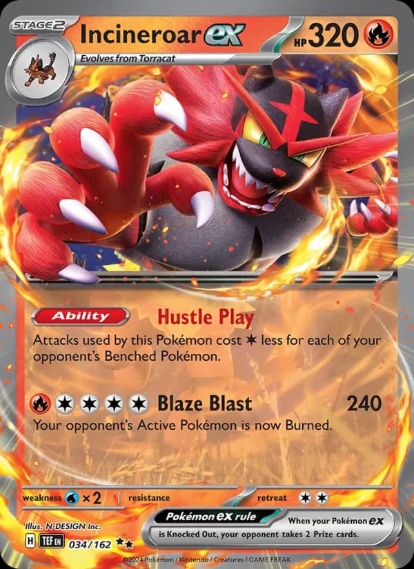 Incineroar ex - Temporal Forces 034