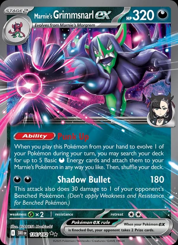 Marnie's Grimmsnarl ex - Destined Rivals 136