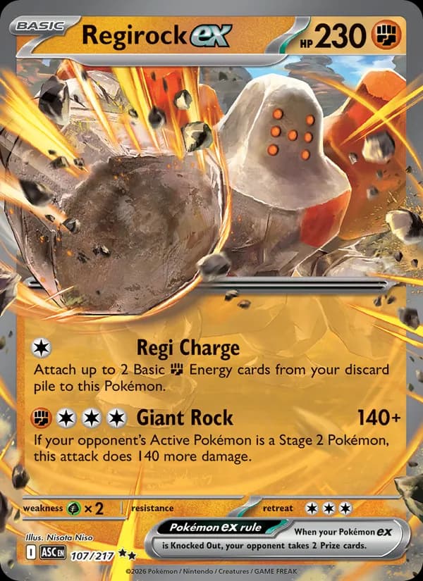 Regirock ex - Ascended Heroes 107