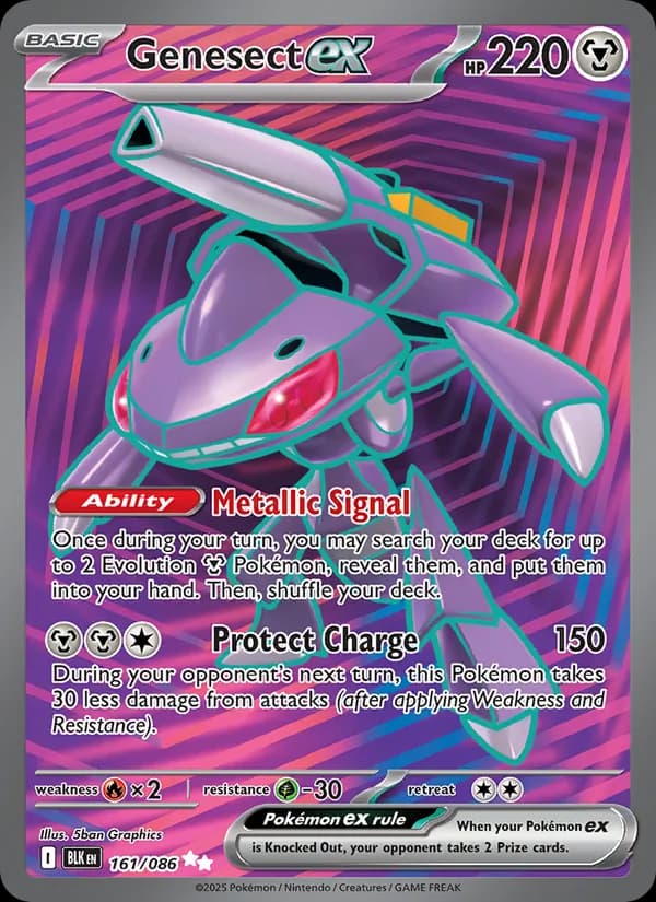 Genesect ex - Black Bolt 161
