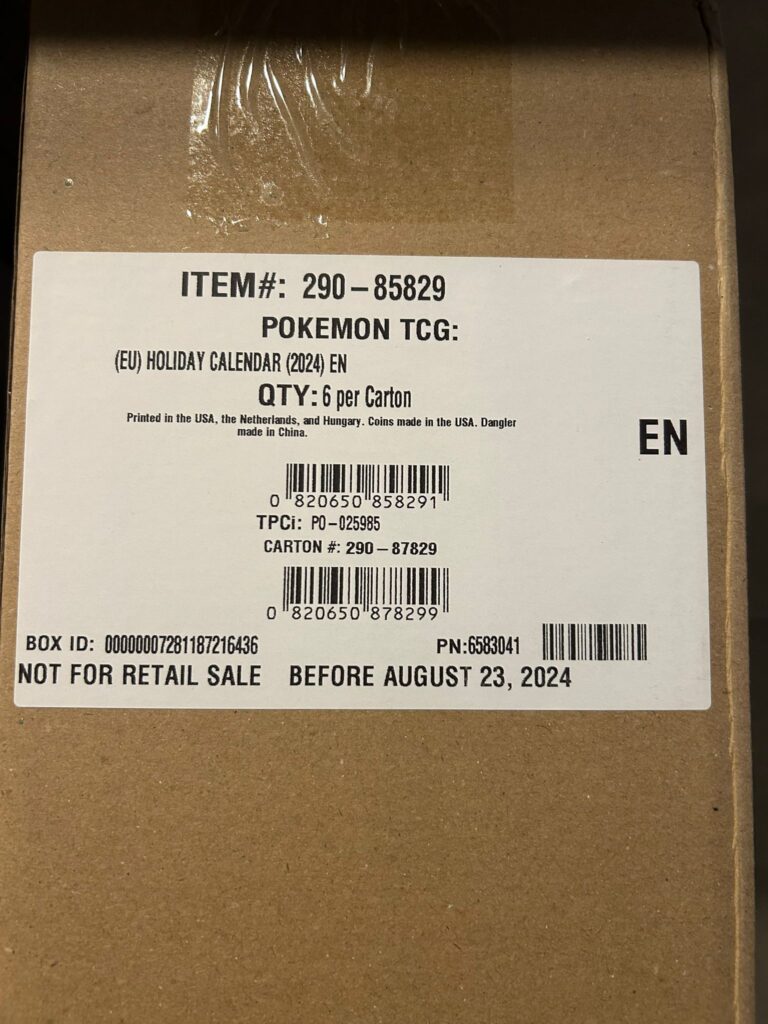 Sealed case Holiday Calendar